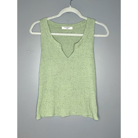 Project Social T Madly Rib Notch Tank Top Size M Very Soft Ribbed Layering Piece - Picture 1 of 9